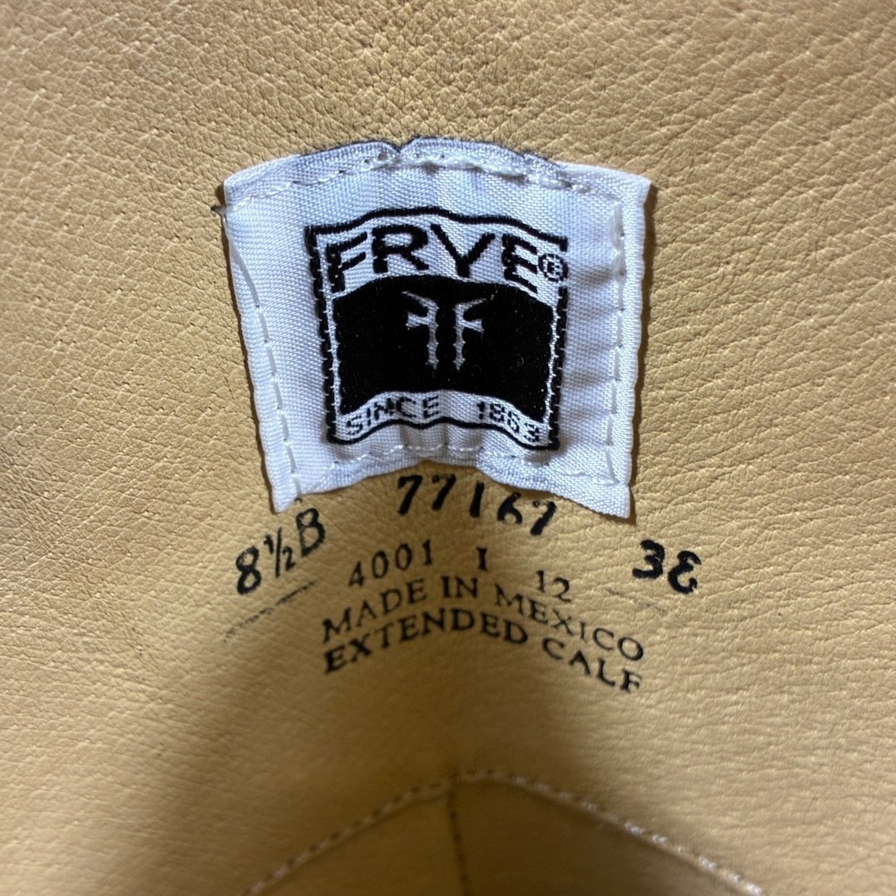 Frye Melissa Button Solid Riding Boots Brown Leat… - image 6